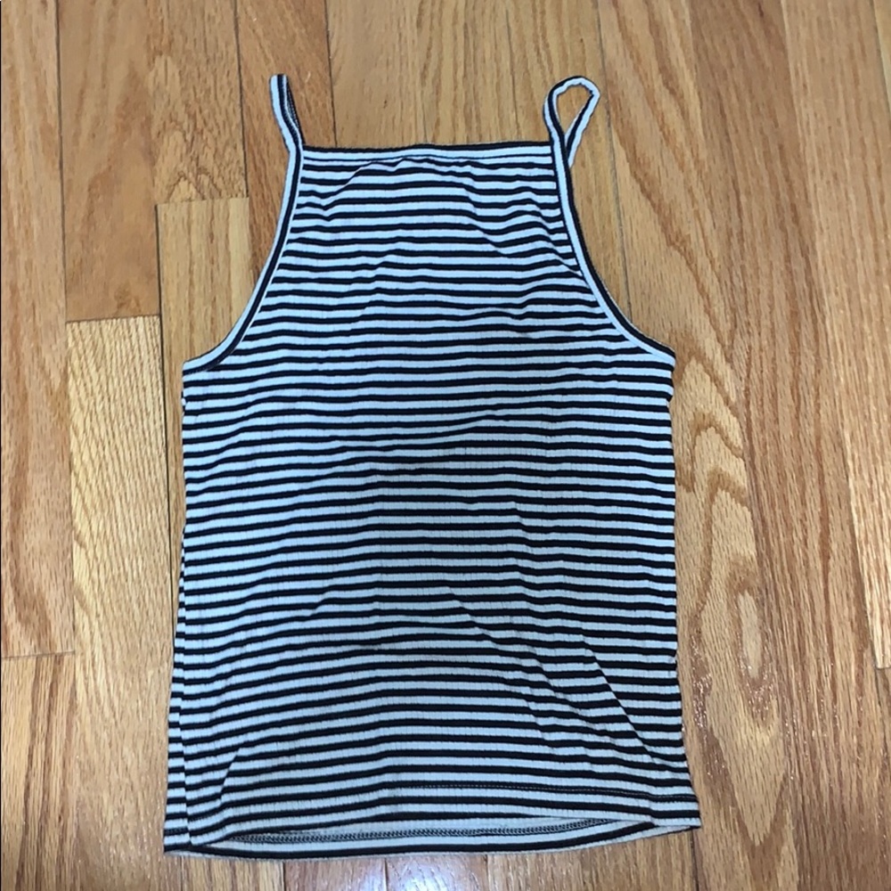 black stripped shirt